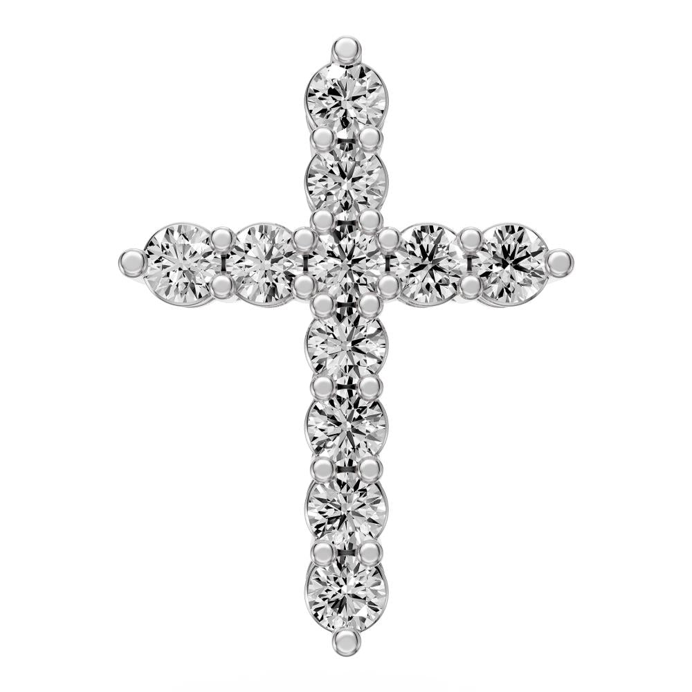 Diamond Cross Pendant in White Gold JFA203479