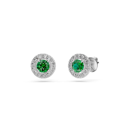 Diamond Earrings in White Gold with Tsavorites R35921224