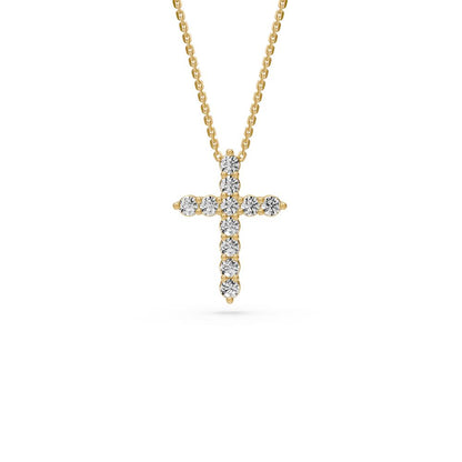 Diamond Cross Pendant in Yellow Gold R22091124