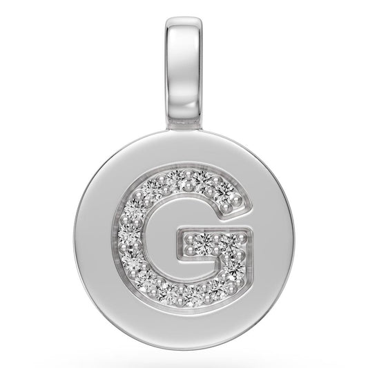 Diamond Letter B Pendant in White Gold JFA19819