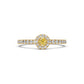Diamond Ring with Yellow Sapphire in Yellow Gold R03310325