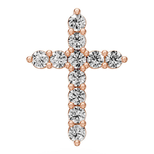 Diamond Cross Pendant in Rose Gold R34921224