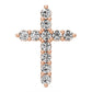 Diamond Cross Pendant in Rose Gold R34921224