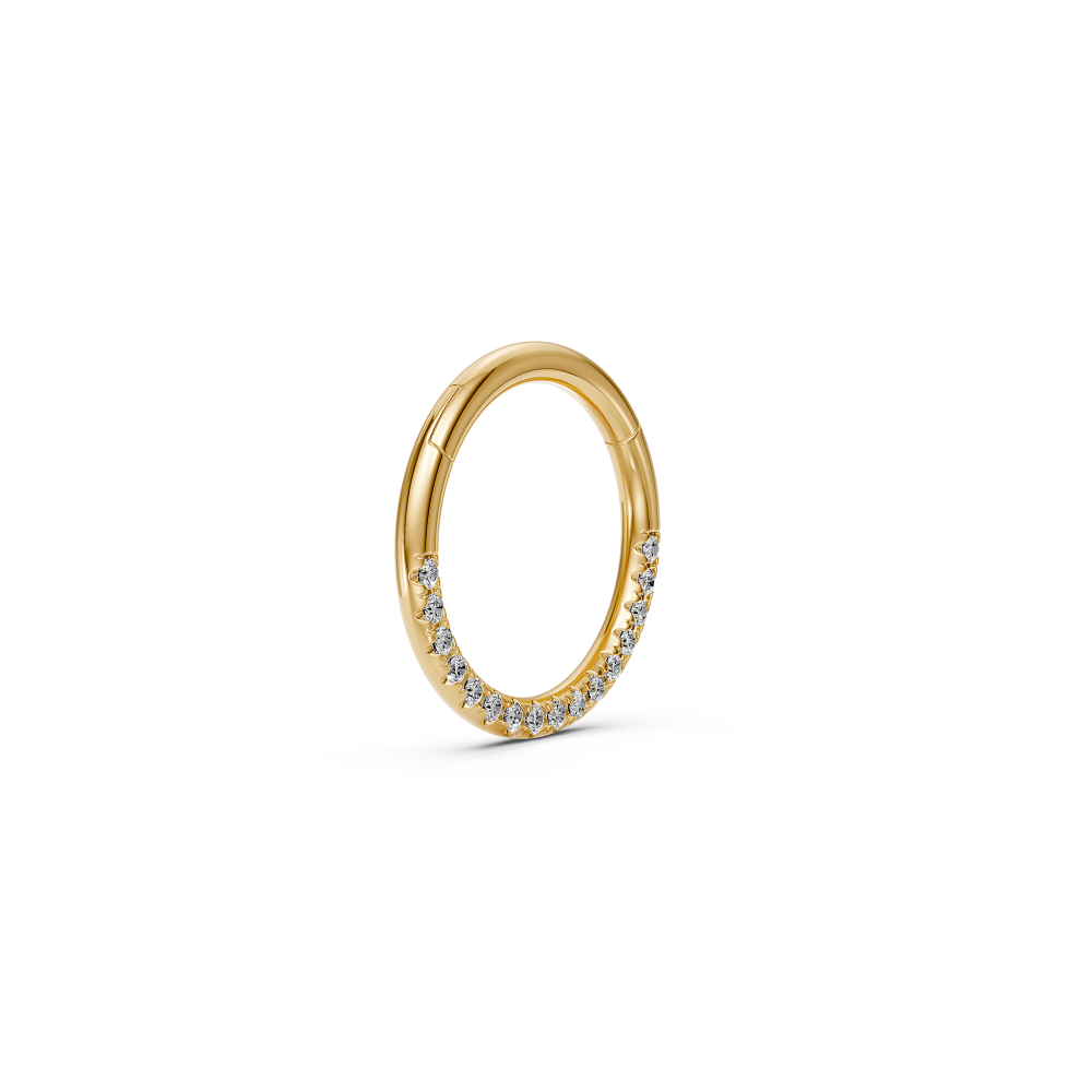 Diamond Hoop Earring in Yellow Gold JFA6970