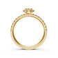 Diamond Ring with Yellow Sapphire in Yellow Gold R03790325