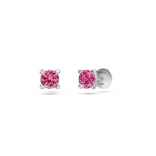 Pink Sapphire Earring in White Gold R01480325