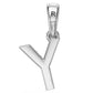 White Gold Mini Pendant Necklace with Diamonds, letter Y JFA199003