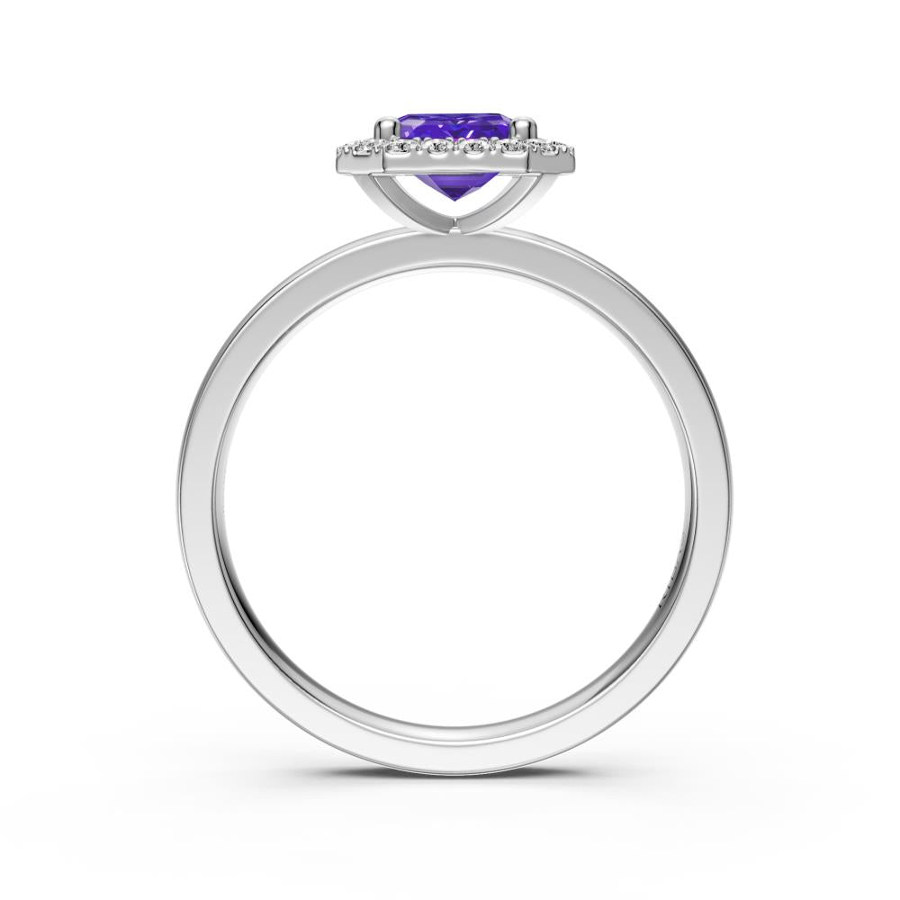 Diamond Ring with Tanzanite in White Gold R38811224