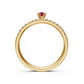 Diamond Ring with Pink Sapphire in Yellow Gold R03470325