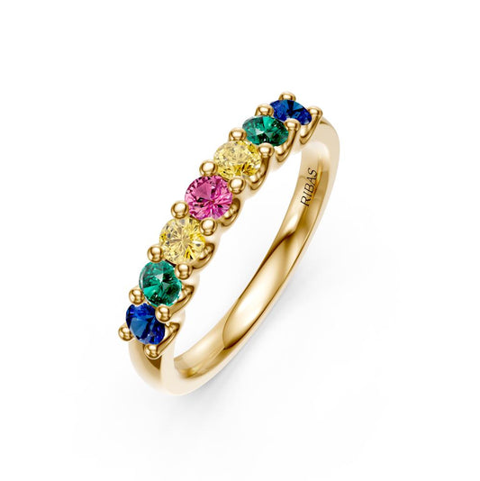 Sapphire Band Ring in Yellow Gold R02710325