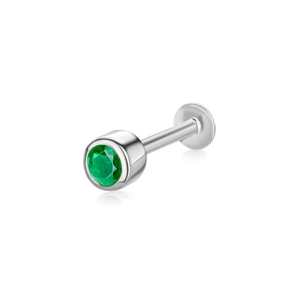 Emerald Piercing in White Gold JFA6651