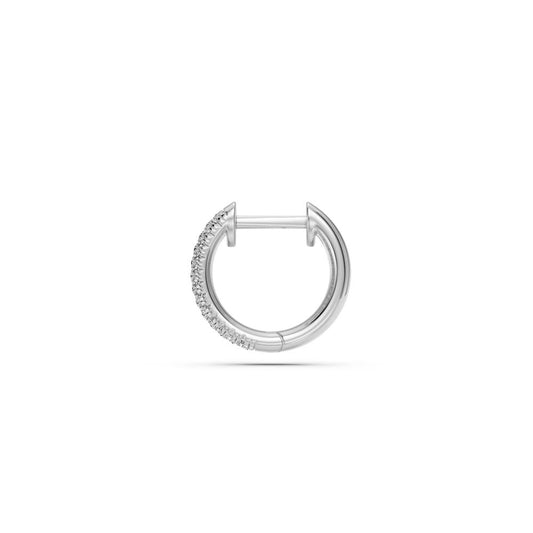 Diamond Hoop Earrings in White Gold JFA6008