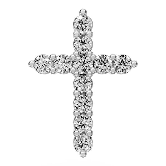 Diamond Cross Pendant in White Gold JFA203493