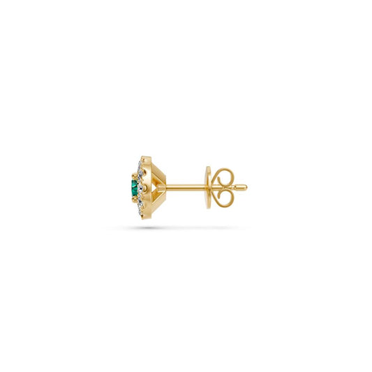 Green Sapphire and Diamonds Earrings in Yellow Gold R02050325