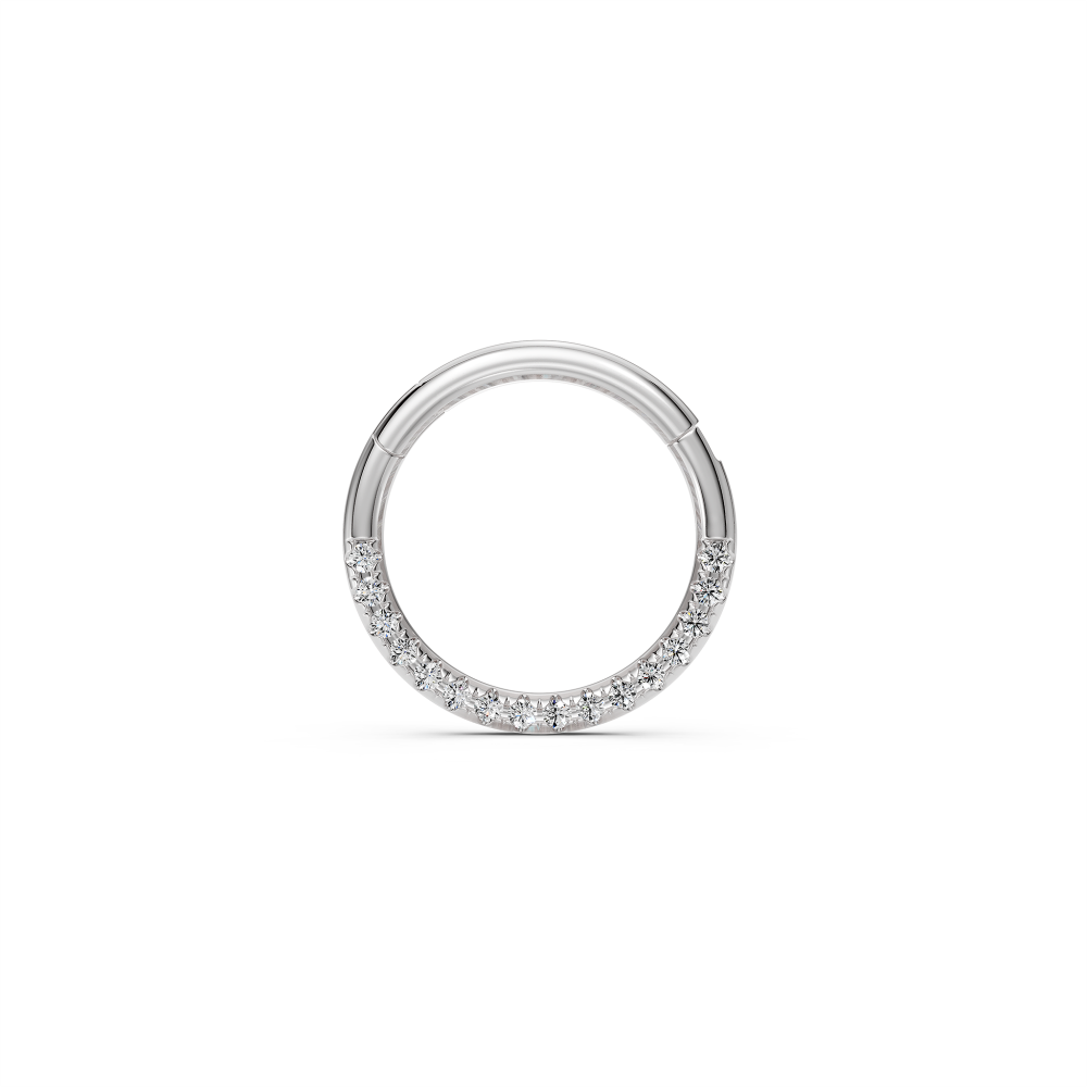 Diamond Hoop Earring in White Gold JFA202232