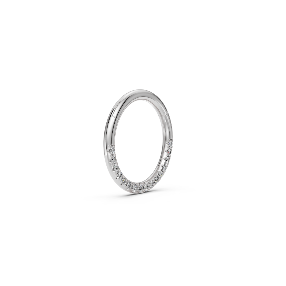 Diamond Hoop Earring in White Gold JFA202232