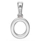 Diamond Pendant in White Gold, letter O JFA19803