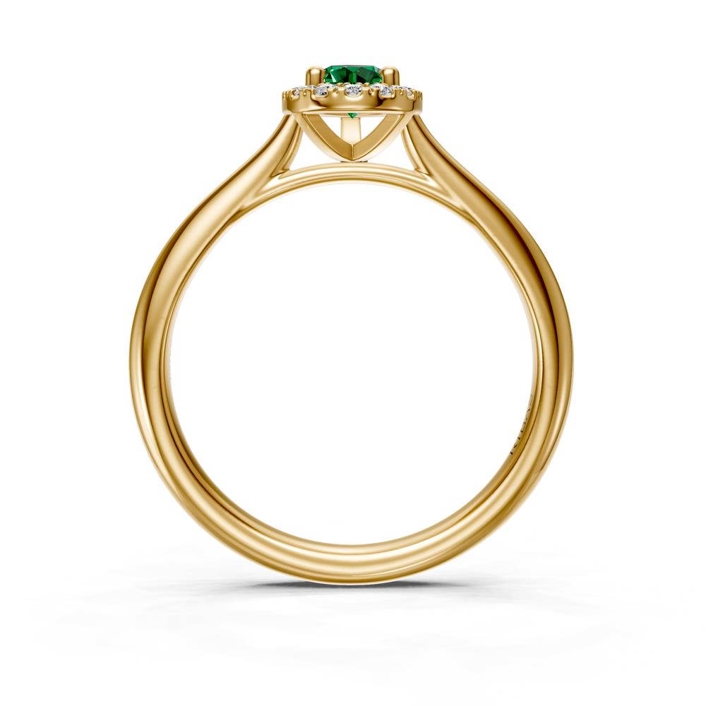 Diamond Ring with Tsavorite in Yellow Gold R39011224