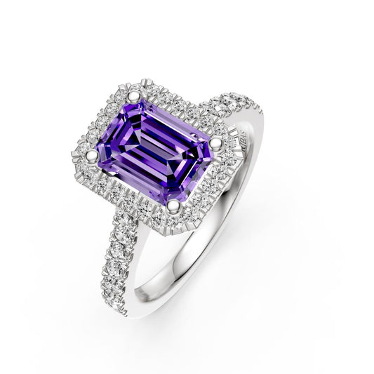 Diamond Ring with Tanzanite in White Gold R38911224