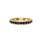 Black Diamond Band Ring in Yellow Gold JFA199980