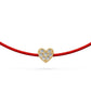 String Bracelet with Diamond in Yellow Gold "Heart" R29780825