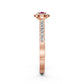 Diamond Ring with Pink Sapphire in Pink Gold R03560325