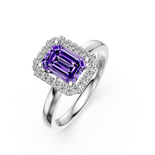 Diamond Ring with Tanzanite in White Gold R38891224