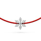 String Bracelet in White Gold and Diamonds "Snowflake" R23071124P