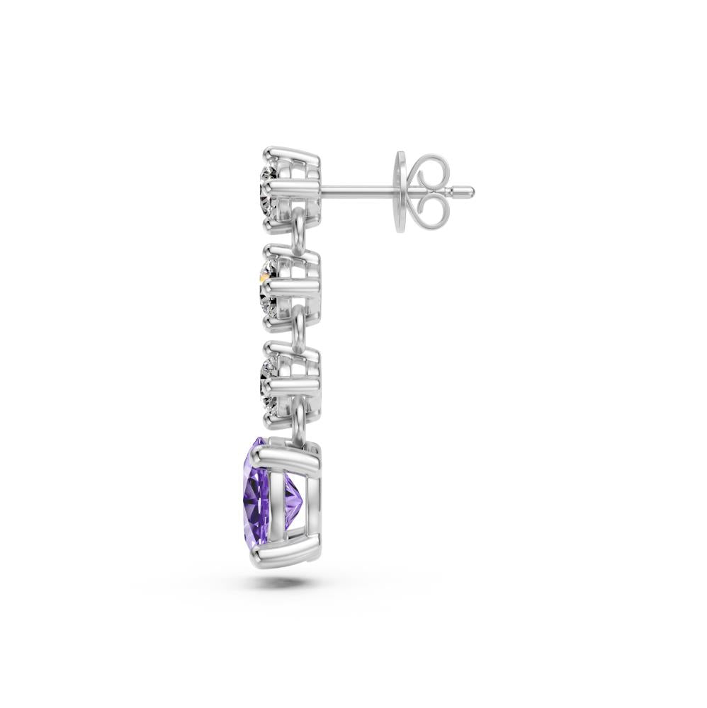 Diamond Earrings with Tanzanite in White Gold R37771224