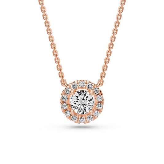 Diamond Necklace in Pink Gold R08400924