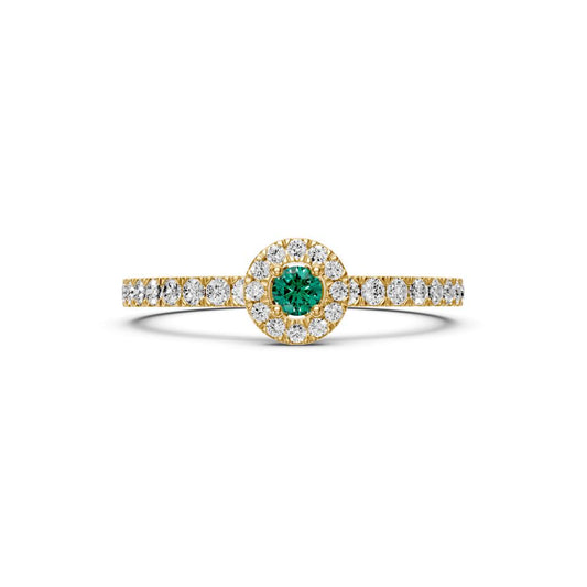 Diamond Ring with Sapphire in Yellow Gold R02470325