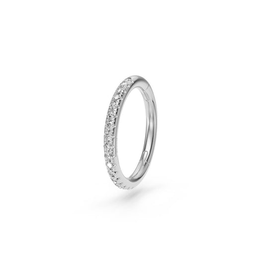 Hoop Earring in White Gold with Diamonds R28961124