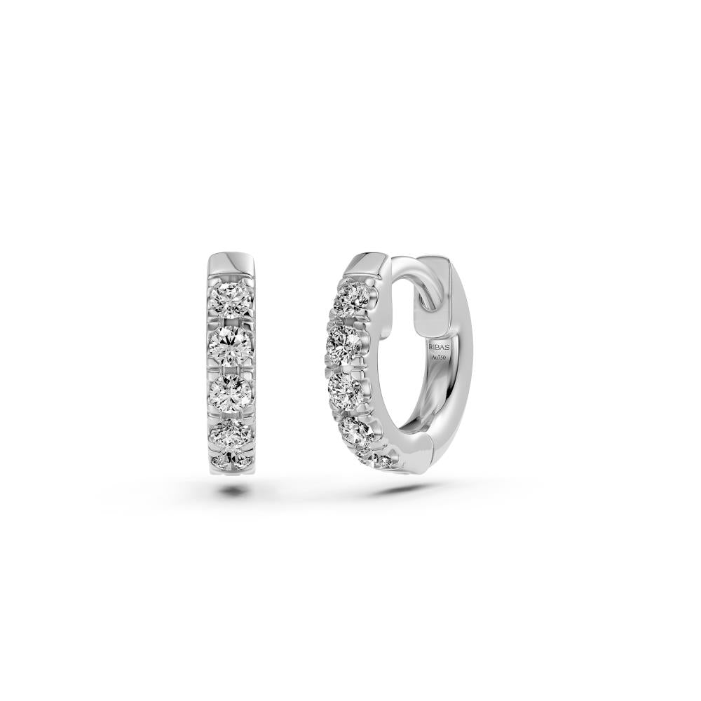 Diamond Hoop Earrings in White Gold R22671124