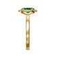 Yellow gold ring with Tsavorites R39080825