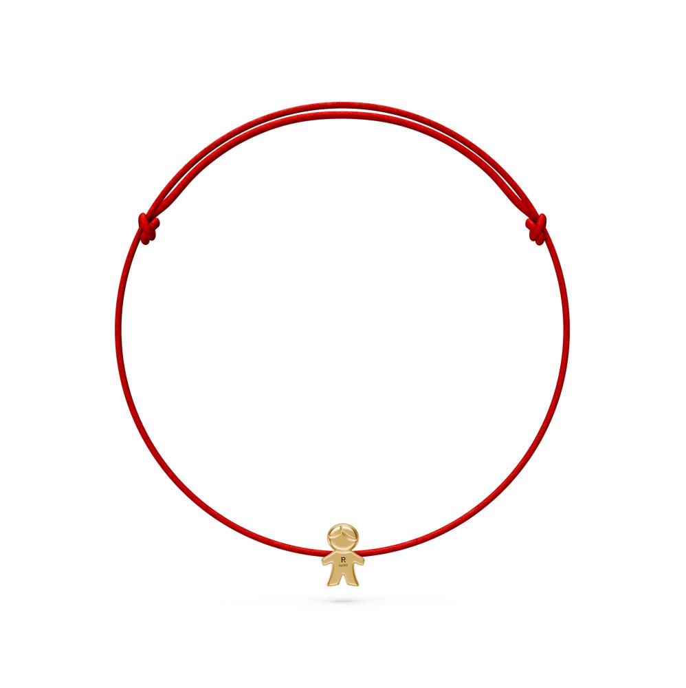 String Bracelet with Diamond in Yellow Gold "Boy" LP1999