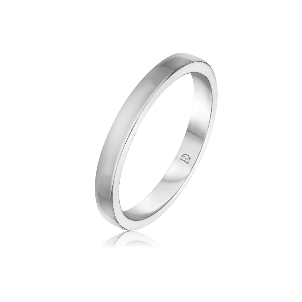 Wedding Band Ring in White Gold JFA3221