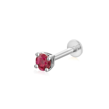 Piercing Rubino in Oro Bianco jfa6698