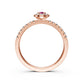 Diamond Ring with Pink Sapphire in Pink Gold R03560325