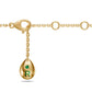 Yellow Gold Mini Pendant Necklace with Diamonds, letter P JFA199009