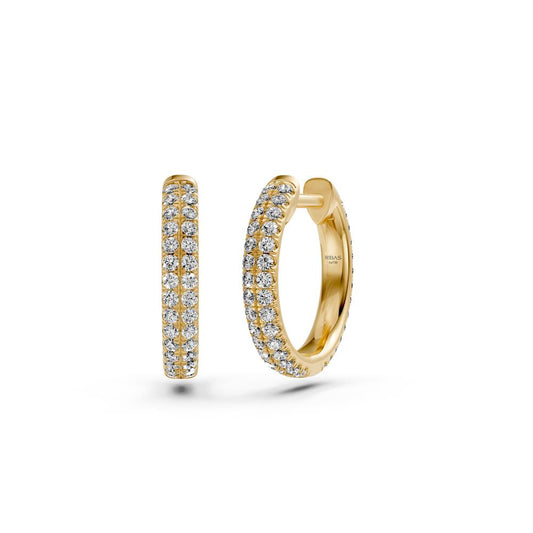 Diamond Hoop Earrings in Yellow Gold JFA6522