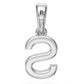 White Gold Mini Pendant Necklace with Diamonds, letter S JFA201737