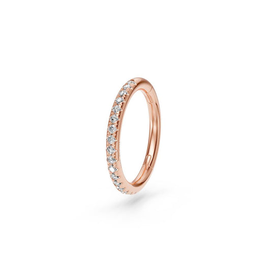 Hoop Earring in Rose Gold with Diamonds R29041124