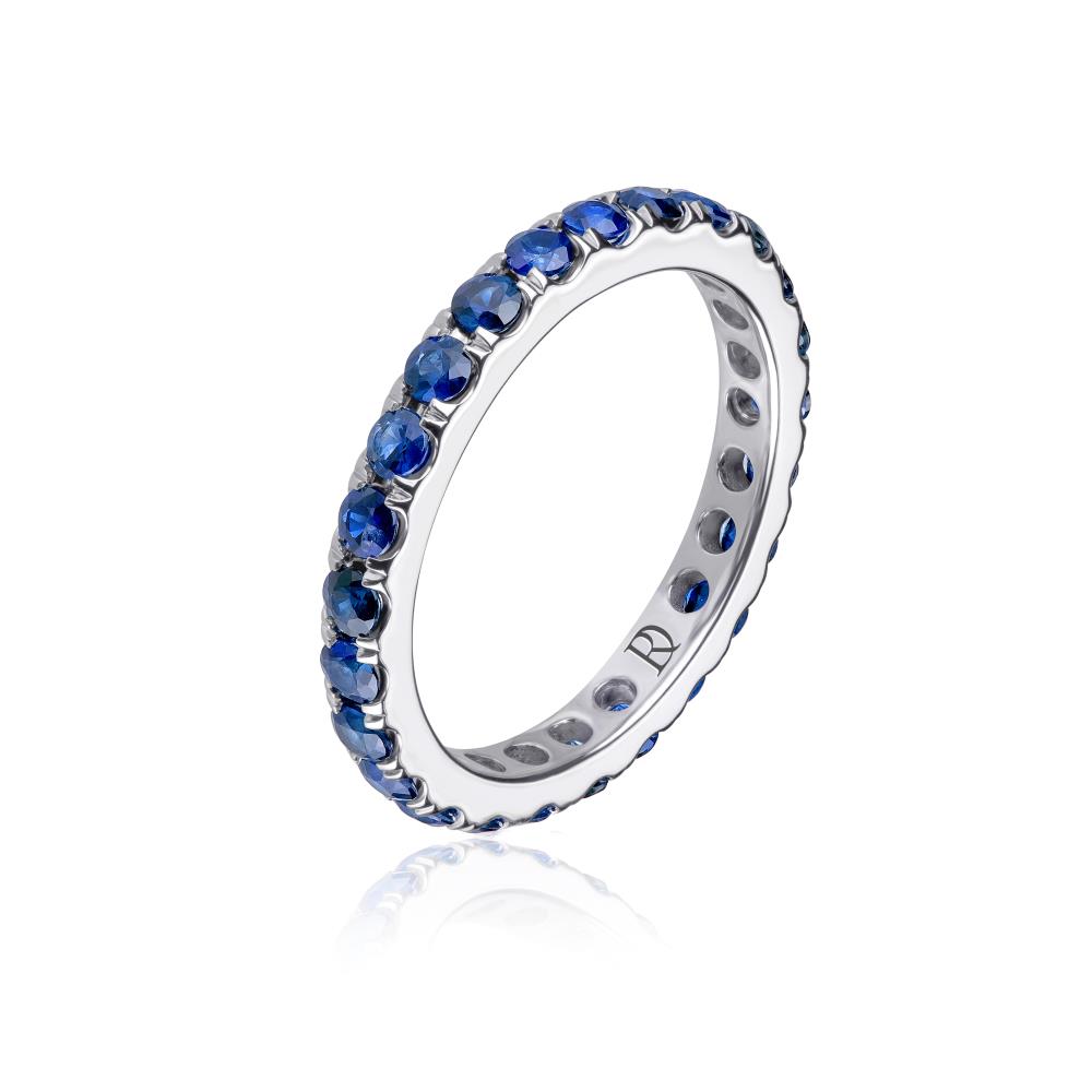 Sapphire Band Ring in White Gold JFA2662