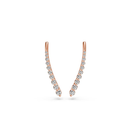 Arc Diamond Earrings in Rose Gold R22231124