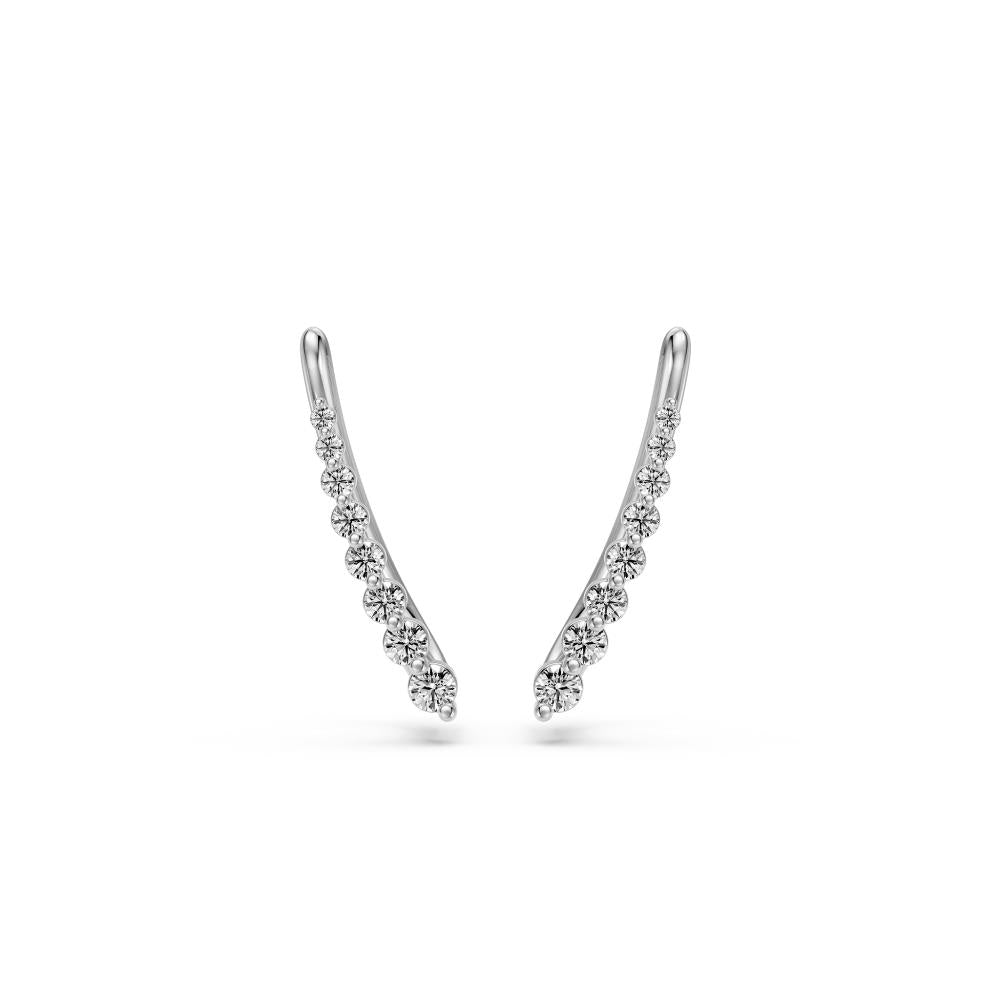 Arc Diamond Earrings in White Gold R23951124