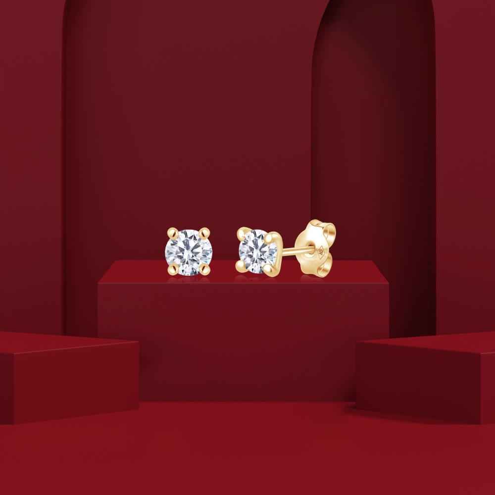 Diamond Earrings in Yellow Gold JFA199993