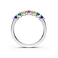Sapphire Band Ring in White Gold R02700325