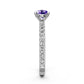 Diamond Ring with Tanzanite in White Gold R37301224