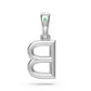 White Gold Mini Pendant Necklace with Diamonds, letter B R39291224P