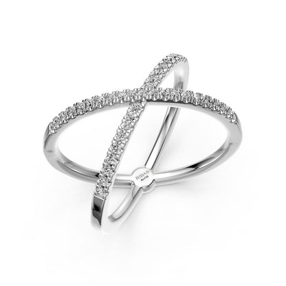 Diamond Ring "X" in White Gold JFA199200